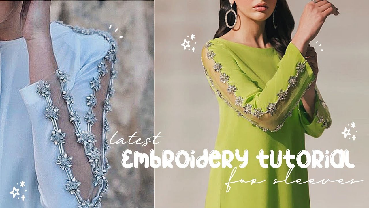 Sleeves embroidery design ✨beads embroidery designs ????sleeves designs