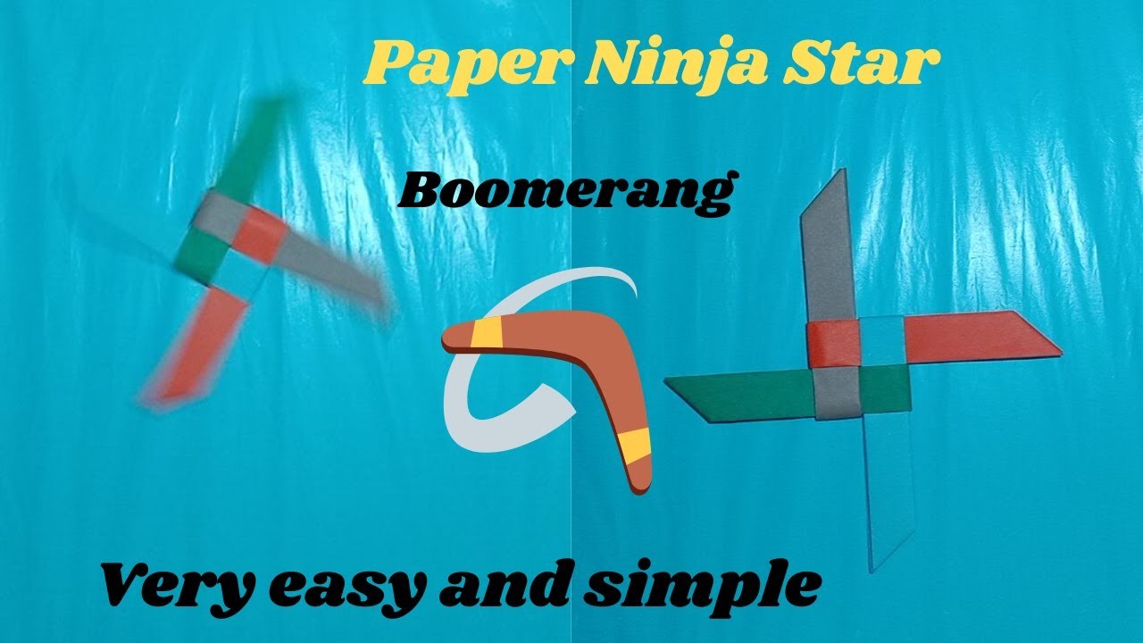 The Epic Ninja Star Boomerang making| Origami Paper Ninja star Boomerang making