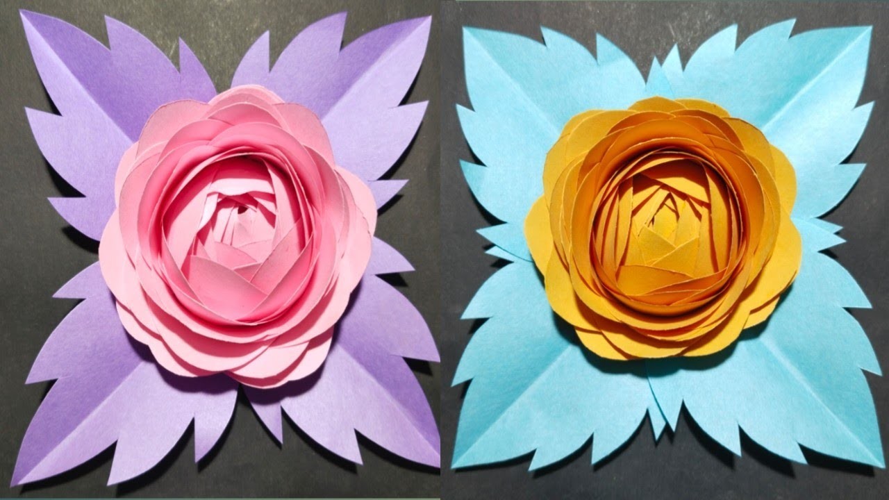 Wonderful origami paper flowers making step by step.easy paper craft.MAMA CREATIVITY CRAFTS