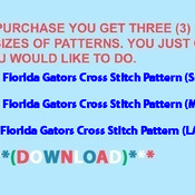 # 1 Florida Gators Cross Stitch Pattern***L@@K***Buyers Can Download Your Pattern As Soon As They Complete The Purchase