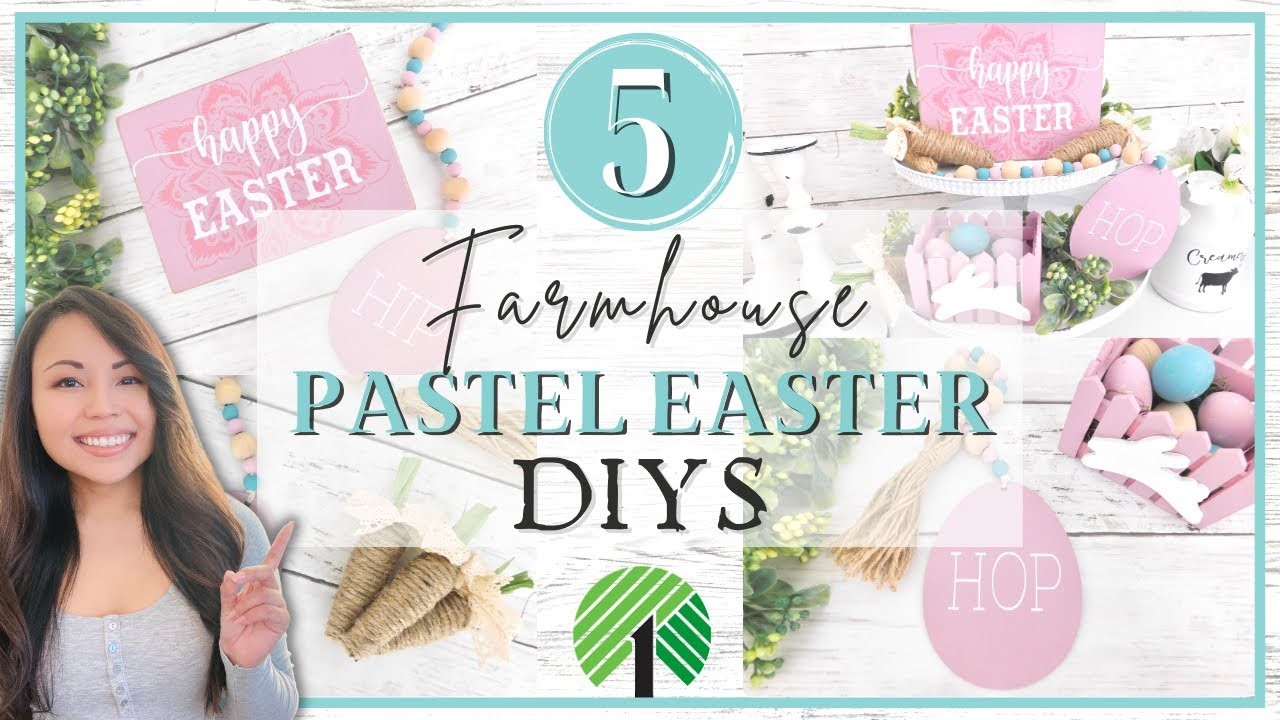 5 BEAUTIFUL *MUST TRY* DOLLAR TREE EASTER DIY'S | FARMHOUSE DOLLAR TREE SPRING DECOR DIYS 2023