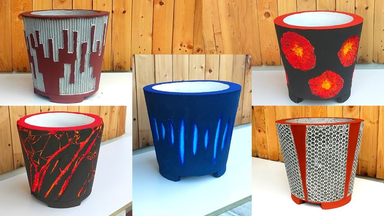 5Amazing ideas creative cement craft ideas Unique Flower Pot beatiful and easy