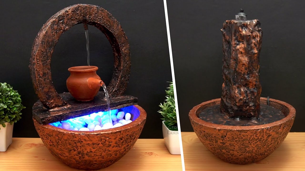 Amazing 2 Home Made Antique Water Fountain | Easy & Simple DIY Water Fountain Using Styrofoam