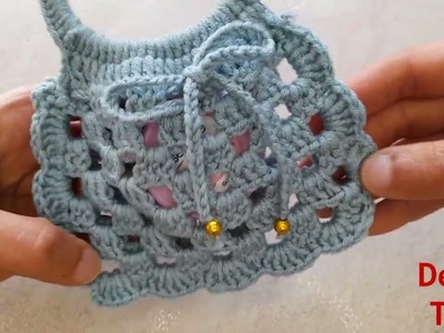Amazing???? you will love the knitting I made with a cardboard cup #tutorial #crochet #knitting #bag