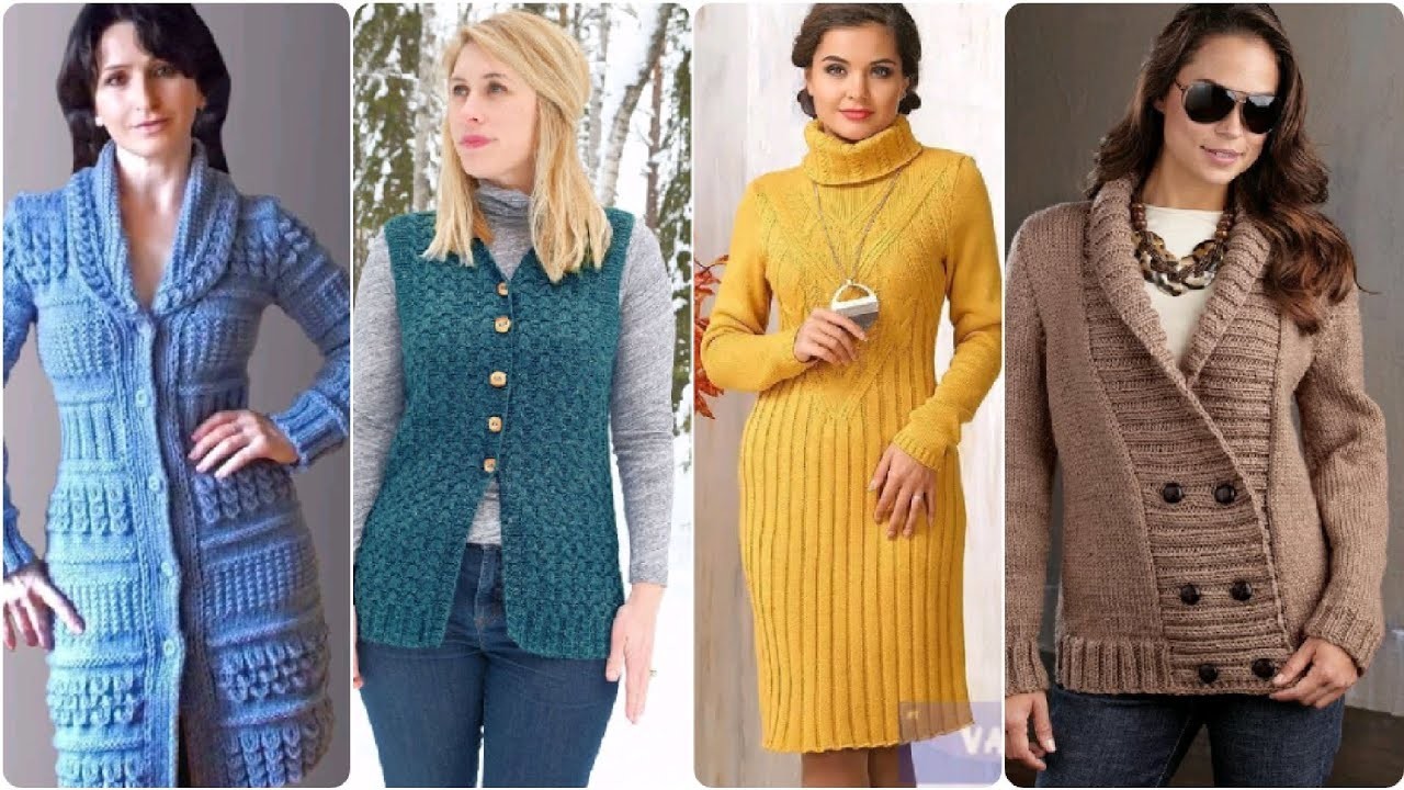 Beautiful latest stylish crochet knitting cardigan jumper jacket sweater designs for ladies 2023