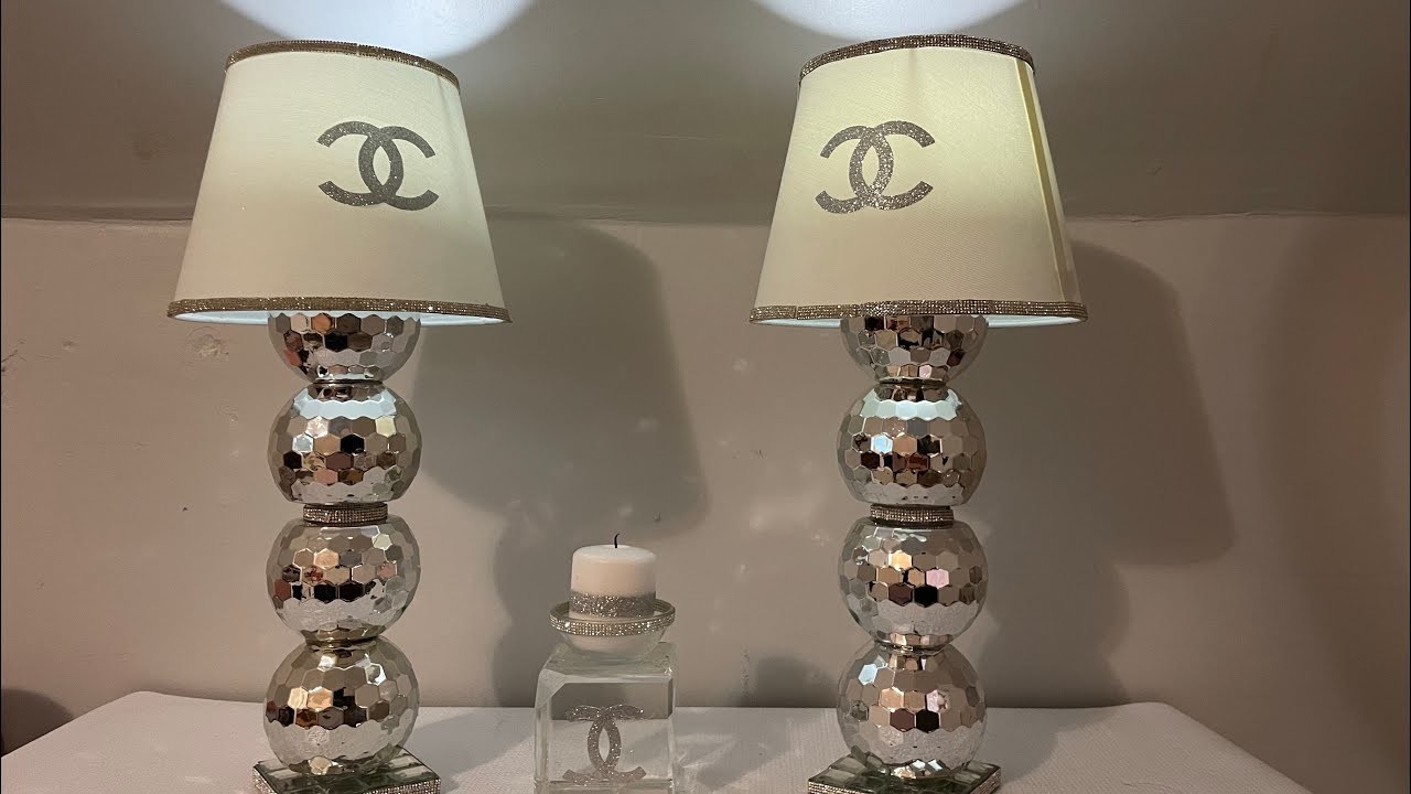 Chanel inspired glam lamps, #diy #2023 #bedroomdecor