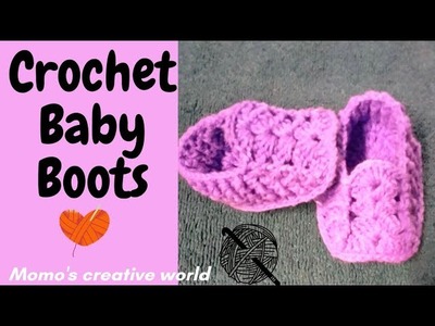 Crochet Baby Booties Tutorial for Beginners ll How to make crochet Baby Booties step by step ll
