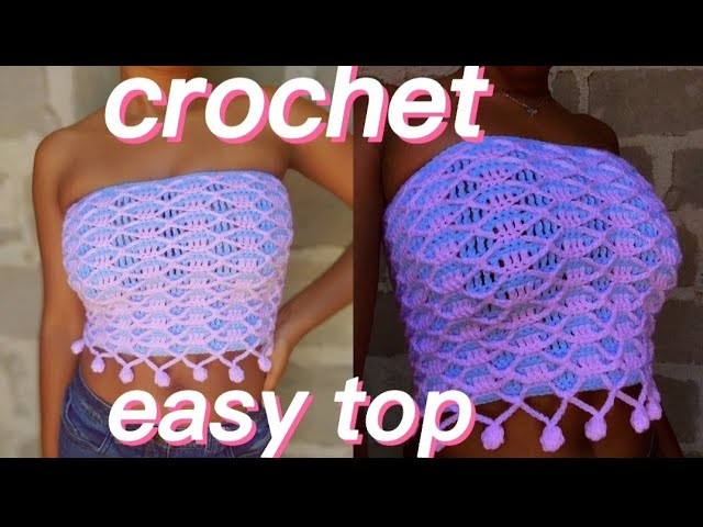 CROCHET EASY TOP.CROCHET BEGGINER FRIENDLY TUTORIAL.CROCHET UNIQUE TOP#crochet #crochettops
