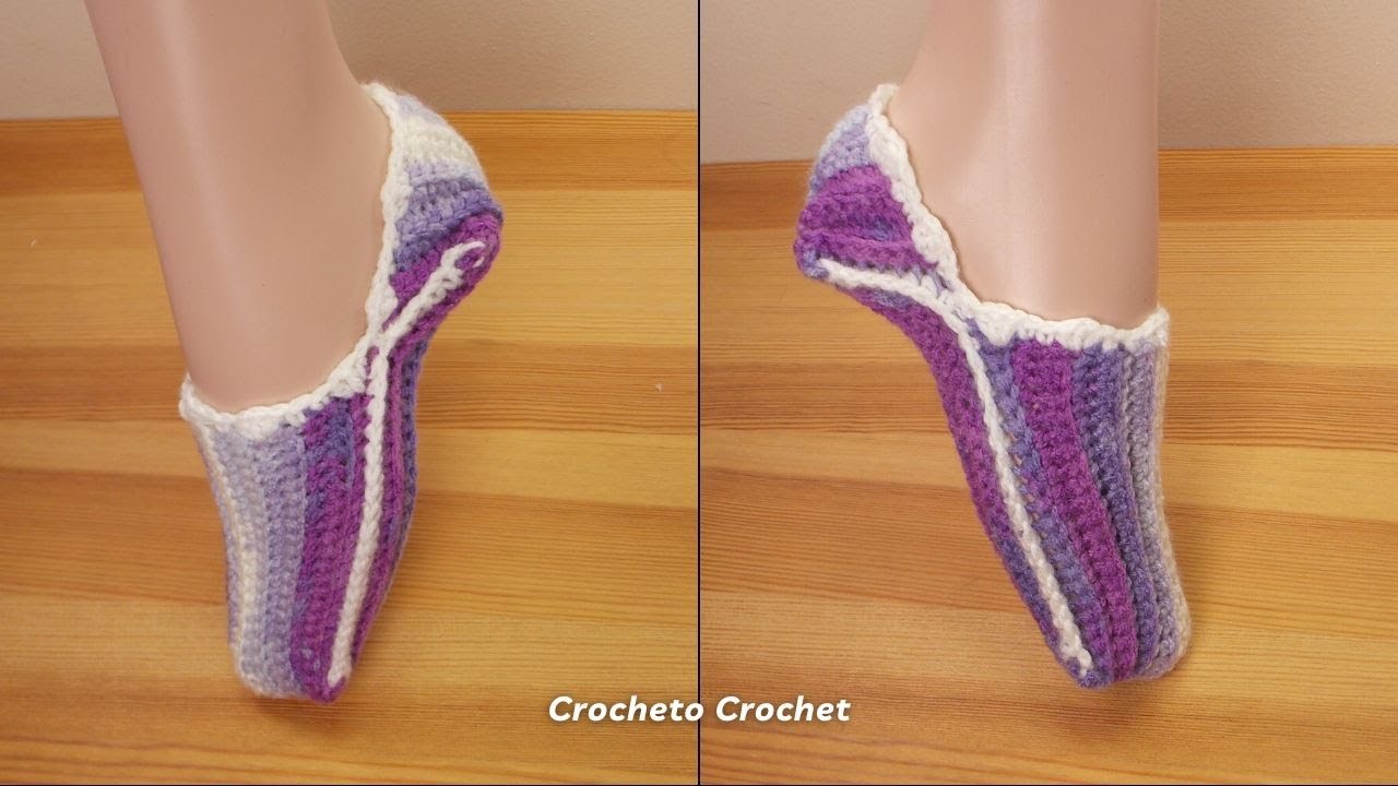 Crochet One Piece Slippers Socks