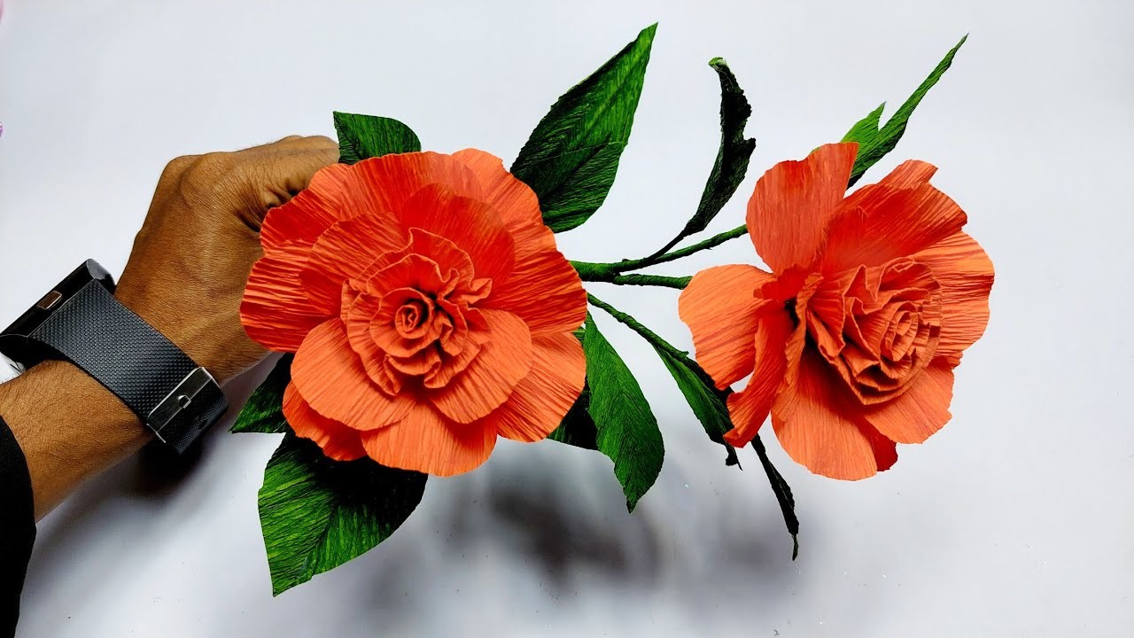 DIY Home Decor IDEAS | Handmade Paper Flower Out OF Crepe Paper Crafts