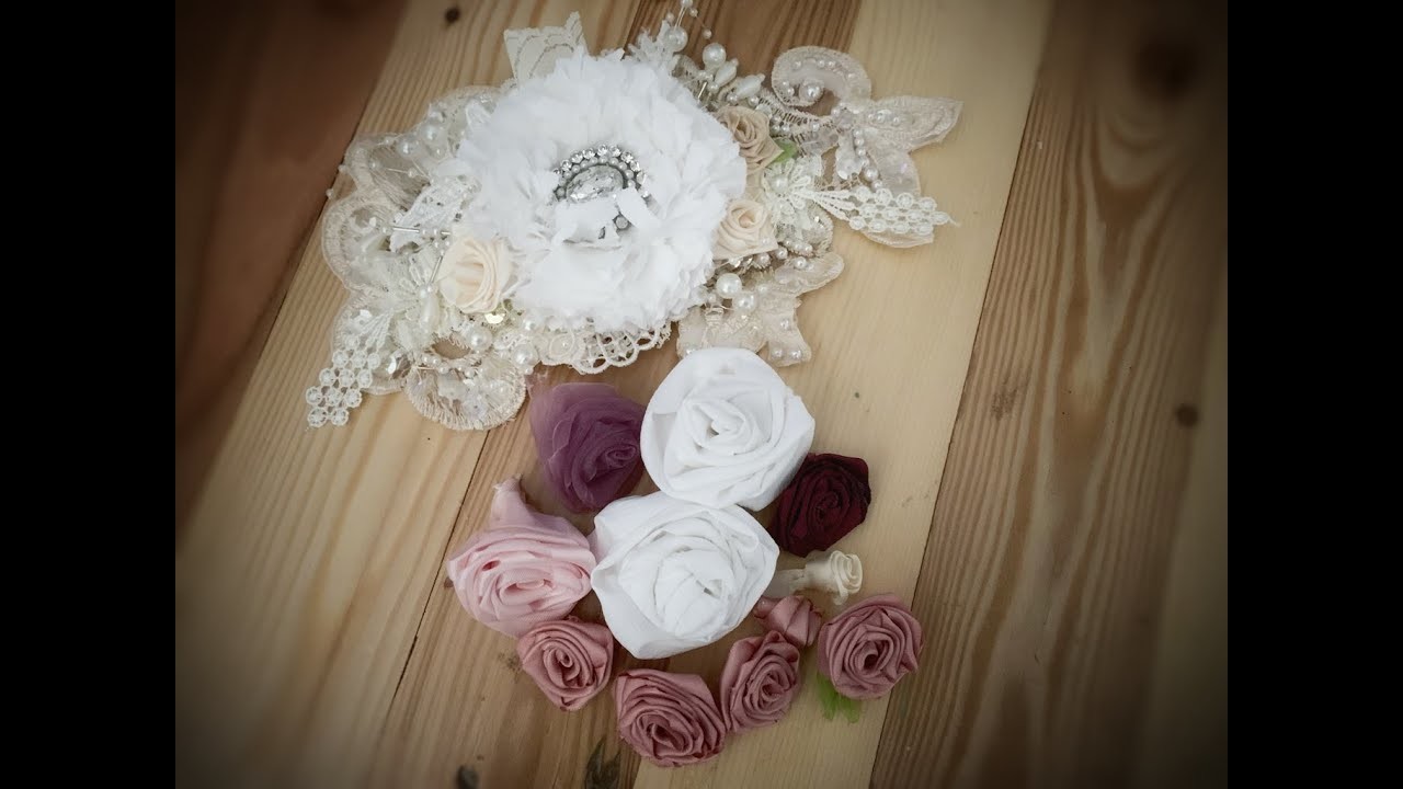 DIY - Make Your Own Rolled Ribbon Roses and Shabby Chic Flowers