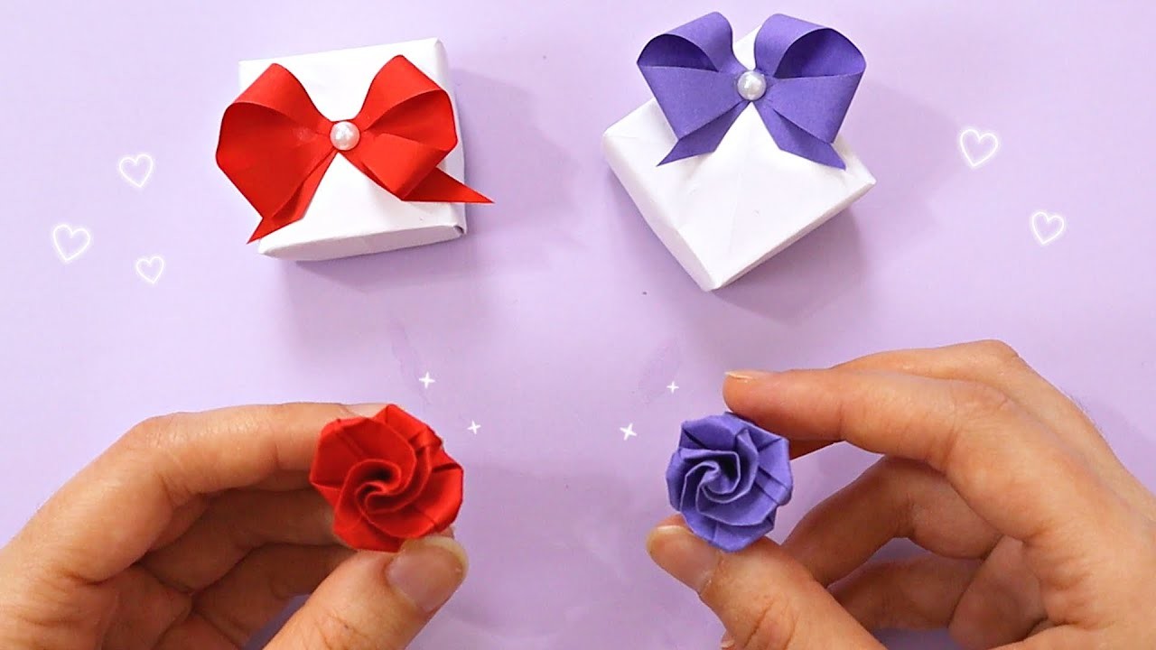 DIY paper Rose Ring with box. How to make beautiful Rose Ring. Easy paper gift