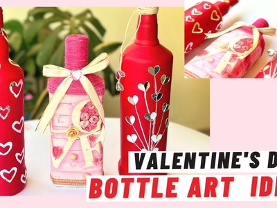 DIY Valentine’s Day bottle art| Easy Last minute Anniversary gift| budget friendly ideas| Minitha