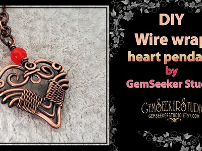 DIY Valentine's day gift. Minimalist heart. How to make a wire wrapped heart pendant 2. Beginners.