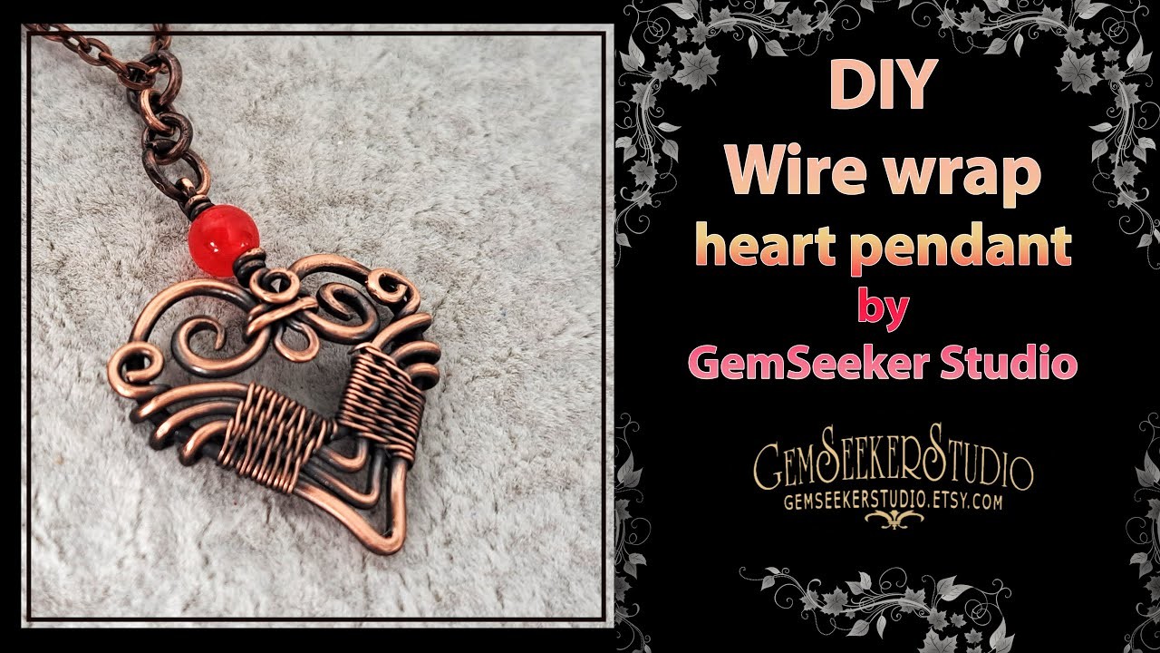 DIY Valentine's day gift. Minimalist heart. How to make a wire wrapped heart pendant 2. Beginners.