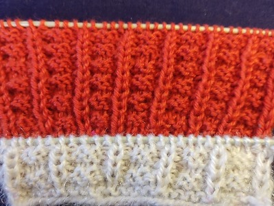 Easy 8 rows  design repeat knitting pattern #trending #knitting #hindi #2023