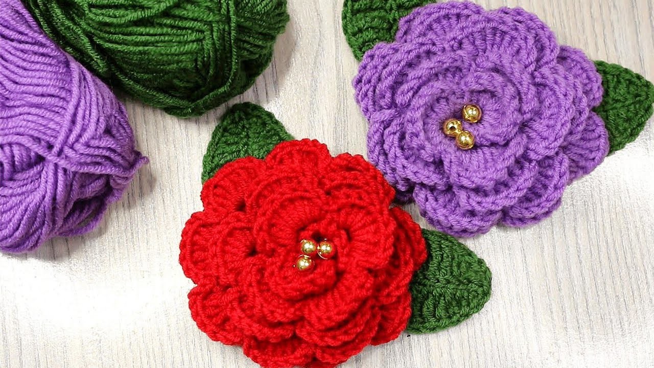 Easy crochet flower pattern  #crocheting