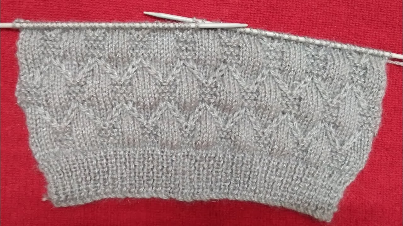 Gents cardigan.jacket ke liye New Design) knitting plant