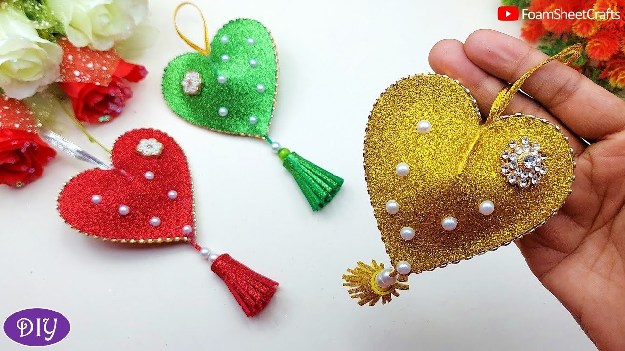 Glitter Foam Sheet Crafts || DIY Handmade Valentine's Day Gift Making Ideas❤