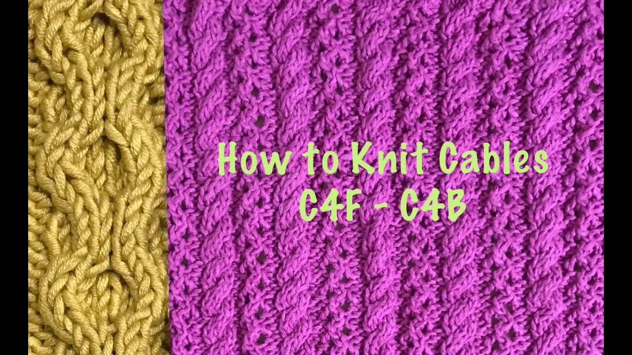 How to Knit Cable C4F - C4B                               @julibolton