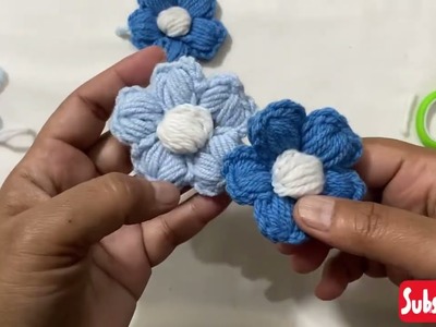 How to knit crochet daisy flower#tutorialforbeginner #çokgüzel #beautifulknitting
