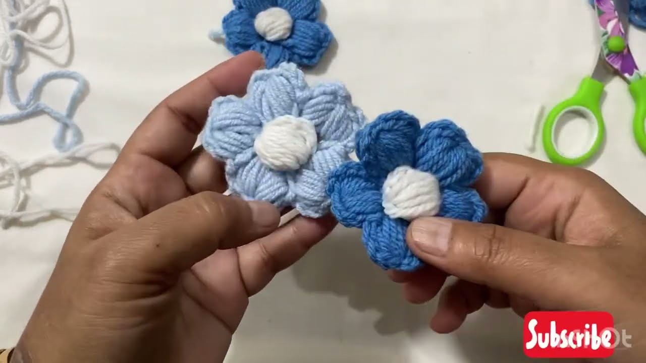 How to knit crochet daisy flower#tutorialforbeginner #çokgüzel #beautifulknitting