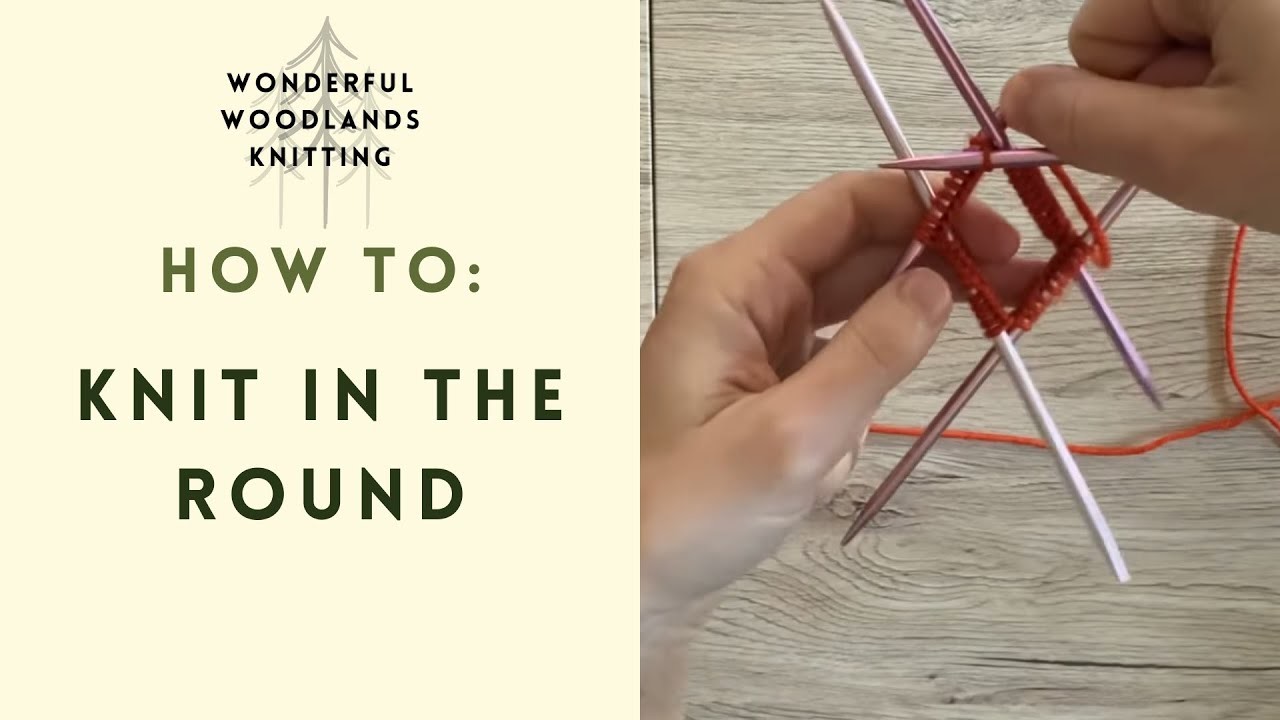 How to knit in the round on double pointed needles