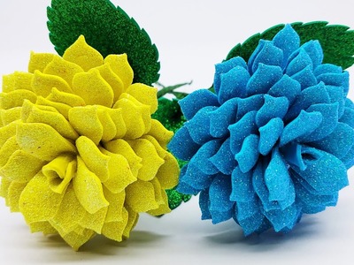 How to Make Foamiran Flowers - DIY - Foam Sheet Craft Ideas - Flores de Fomi