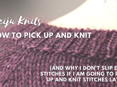 How to Pick Up and Knit (and why I knit.purl edge stitches normally when I about to pick up and k)