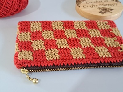 Incredible idea!! DIY Crochet zip purse - Gift Crochet ldeas - Step by step