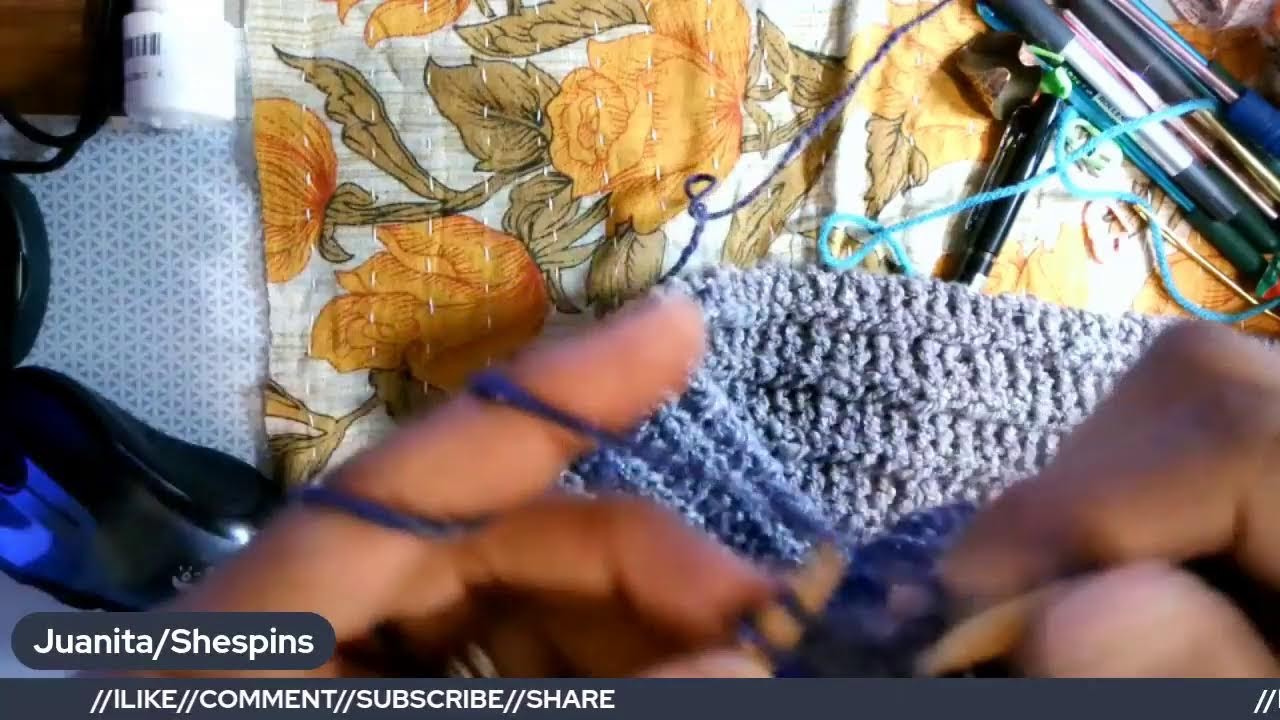 Lunch break knitting