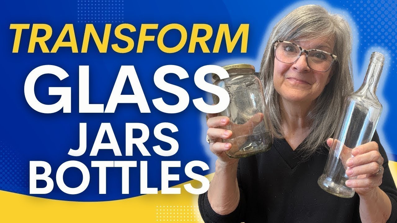 Make your own Custom Glass Jar Designs.   Graphic Transfer Technique