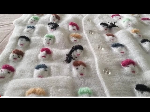 Part -3 knitting doll faces design #knitting #cardigan #jacket