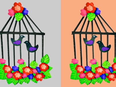 Simlpe Birds Wall Hanging Using Cardbord | Paper Craft For Home Decoration | Diy Peper Craft