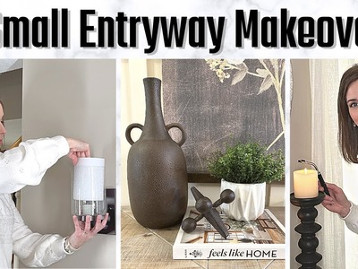 SMALL ENTRYWAY MAKEOVER | EARLY SPRING 2023 DECORATING IDEAS | MAKE SMALL SPACES LOOK LARGER