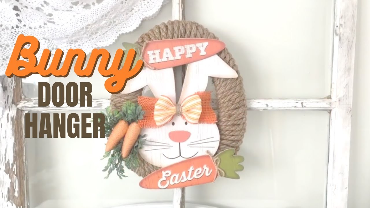 Spring DIY - Vintage Bunny Door Hanger