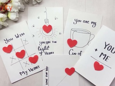 5 Easy Last-Minute Valentine Cards Under 5 Minutes or Less | Creative Valentine Card ideas