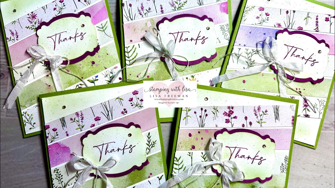 ????5 Fun Dainty Flowers Cards in 20 Minutes! Use Those Scraps!