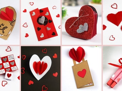 8 Easy & Beautiful Card Making Ideas for Valentine's Day. Anniversary| Handmade Cards| Paper Craft