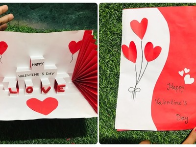 Beautiful handmade Valentine’s Day gift card || how to make greeting cards #youtube #valentinesday