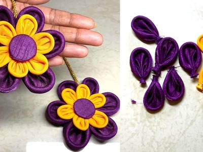 Beautiful! Latkan Making at Home, Blouse Flower Design | Fabric Latkan for kurti | Sewing tutorial