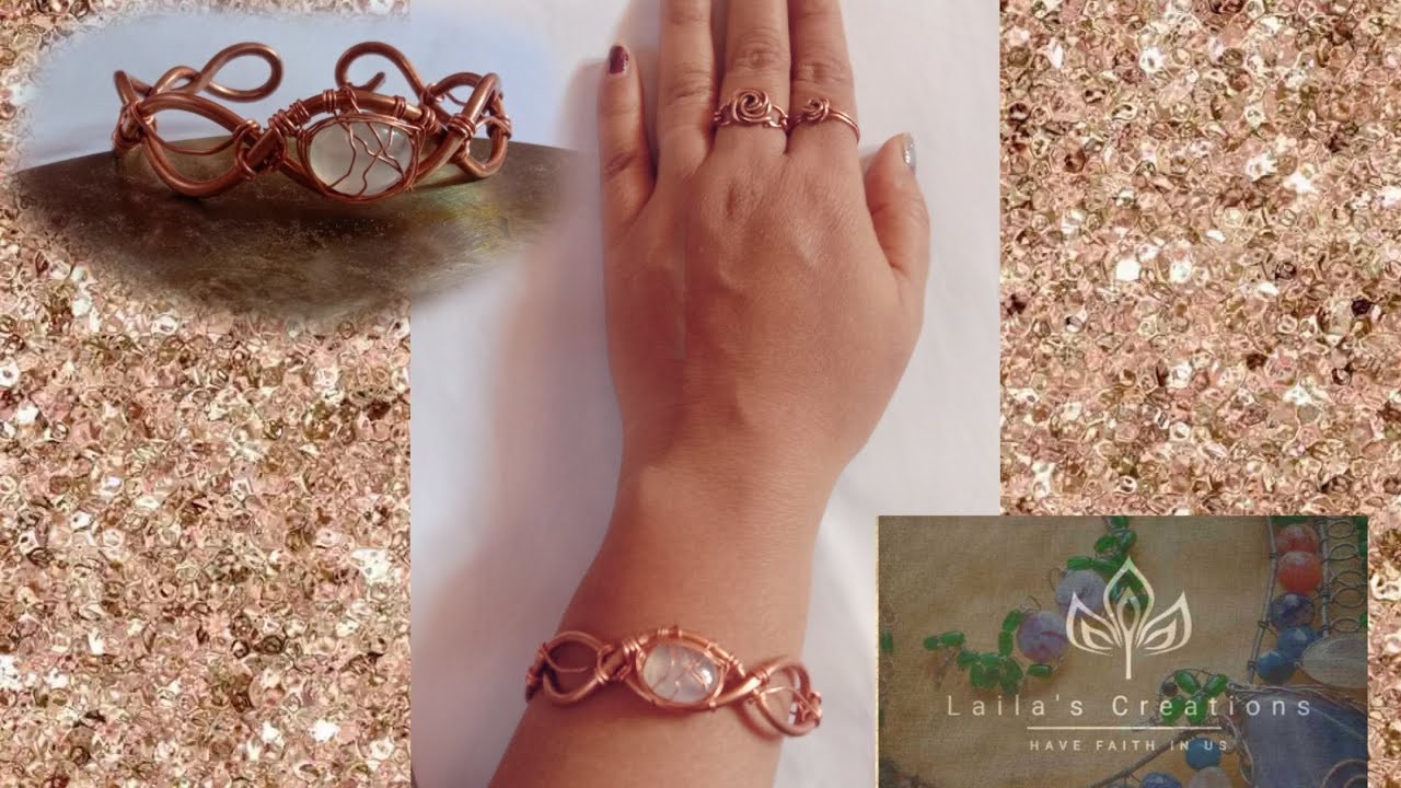 Copper wire wrapped breslet making tutorial.#wirejewelry.#making