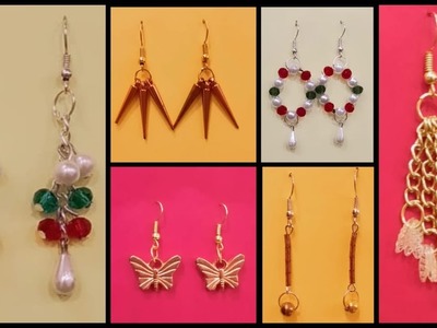DIY earrings! 5 handmade earrings| handmade earring making ideas| Arshiya's handmade