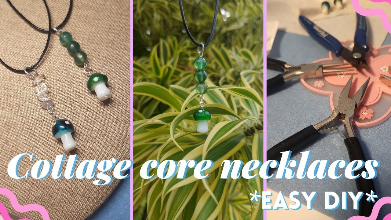 DIY Jewelry Tutorial|Get that Pinterest cottage core Aesthetic Look with This necklace