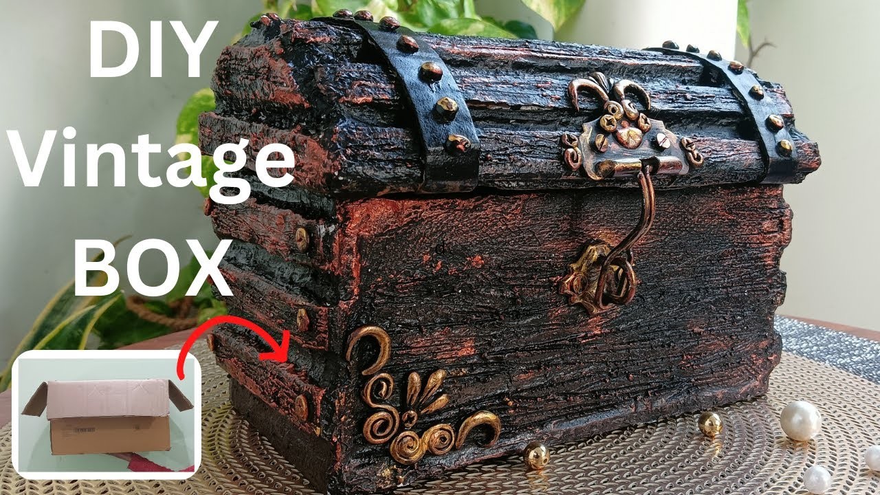 DIY Vintage BOX from cardbord????| How to make jewellery box #diy jewellry box