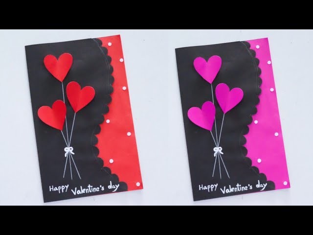 Easy and Beautiful Valentine's Day card Idea.Handmade Greeting Card.How To Make Valentines Card ❤️