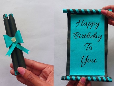 Easy and unique birthday card|| handmade birthday greeting card with message.coolcrafts