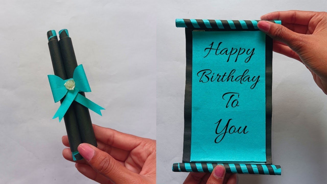 Easy and unique birthday card|| handmade birthday greeting card with message.coolcrafts