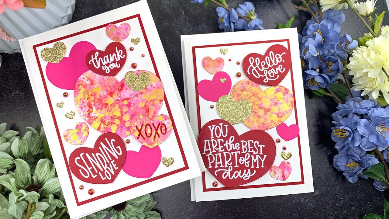 Easy Oxide Magic Ink Smooshing | AmyR 2023 Valentine's Card Series #14