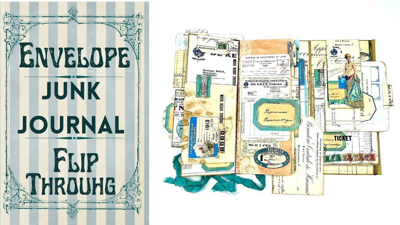 ⭐️ENVELOPE JUNKJOURNAL ⭐️-FLIP THROUGH - and a Mini Printing Tutorial #papercraft #junkjournalideas